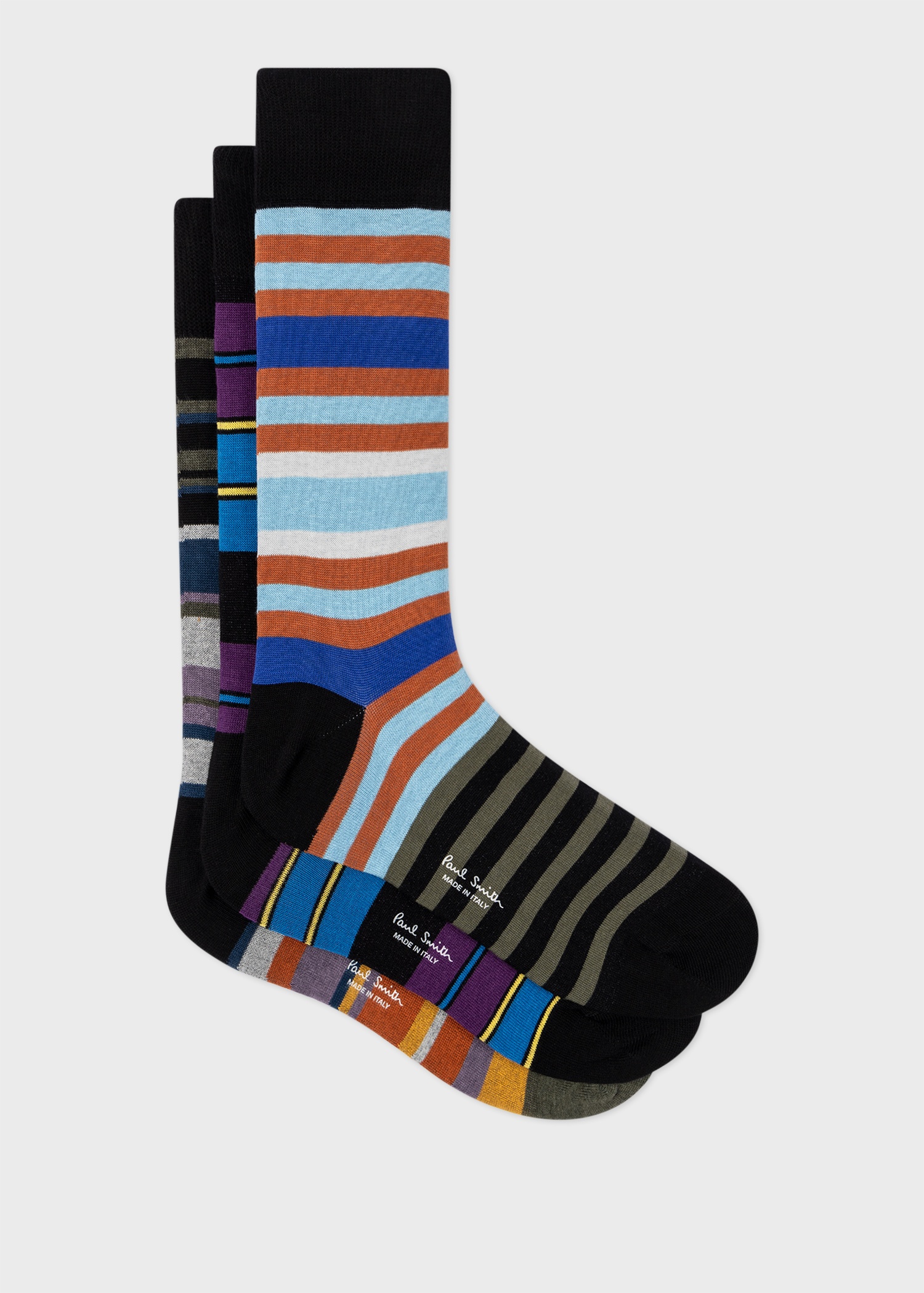 Mixed Stripes Socks Three Pack - 1