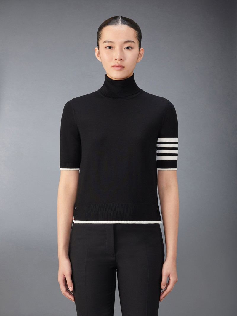 Fine Merino Wool 4-Bar Relaxed Fit Turtleneck 1