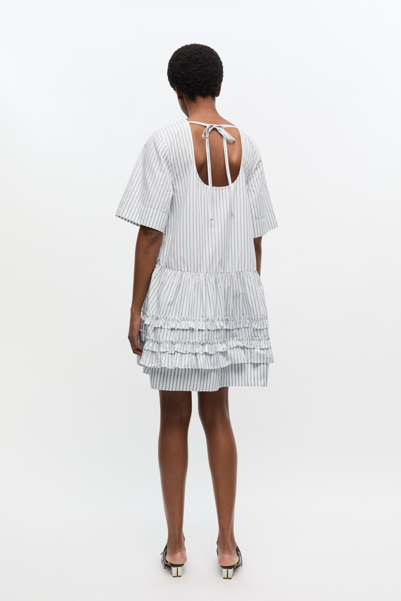 STRIPED ORGANIC COTTON MINI DRESS - 3