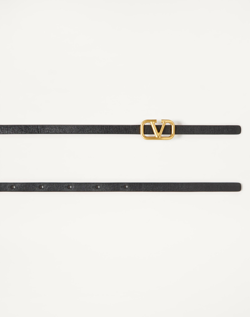 REVERSIBLE VLOGO SIGNATURE BELT IN GLOSSY CALFSKIN 8MM 3