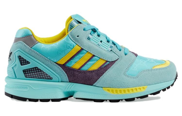 (WMNS) adidas Originals x Gucci ZX 8000 'Aqua Blue Yellow Brown' 722212-AAA9L-4644 - 2