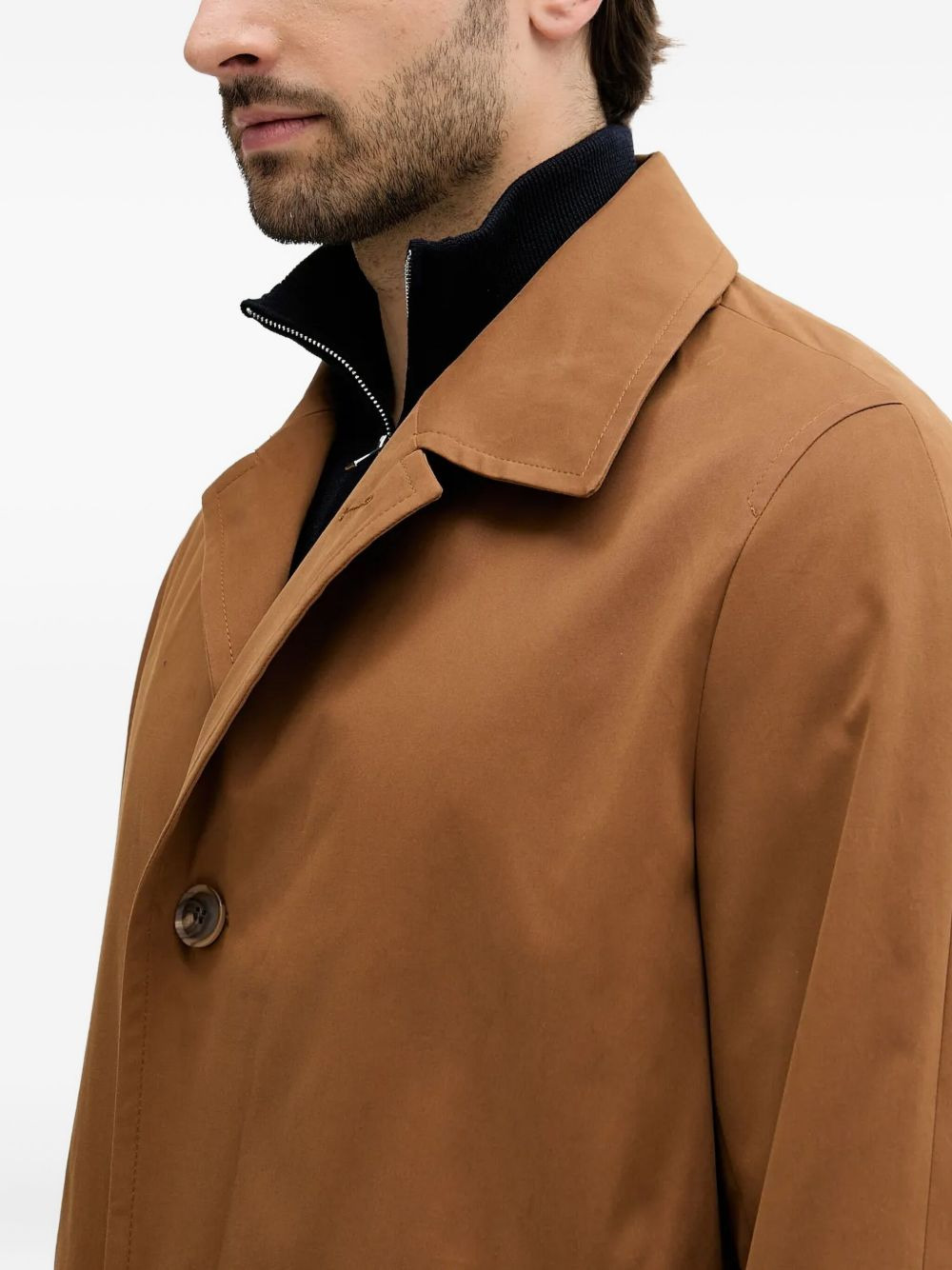 button-fastening coat - 4