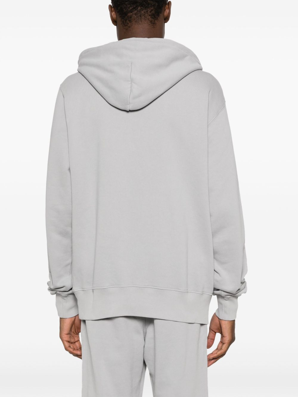 multicord-drawstring cotton hoodie - 4