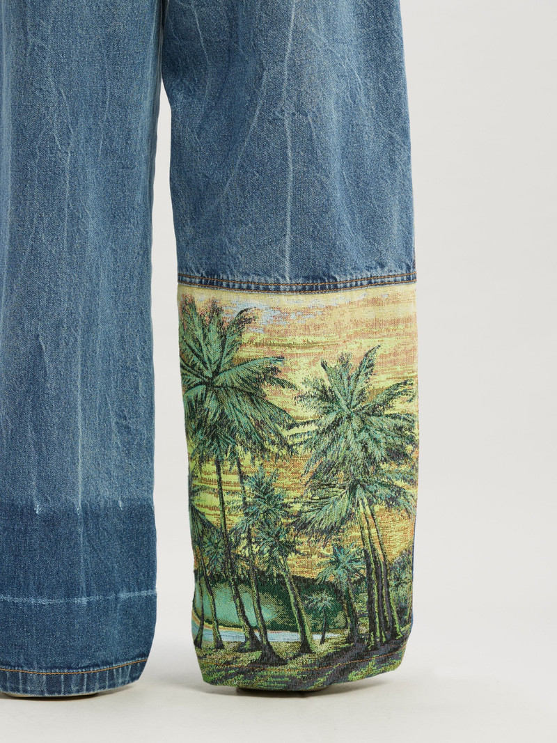 Palms Sunrise Baggy Denim Pants 6