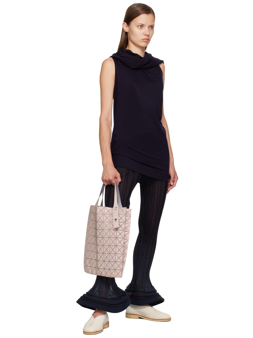 BAO BAO ISSEY MIYAKE PRISM PLUS ピンクベージュ Bao Bao Issey Miyake Women's' Prism Plus Mini Tote Bag in