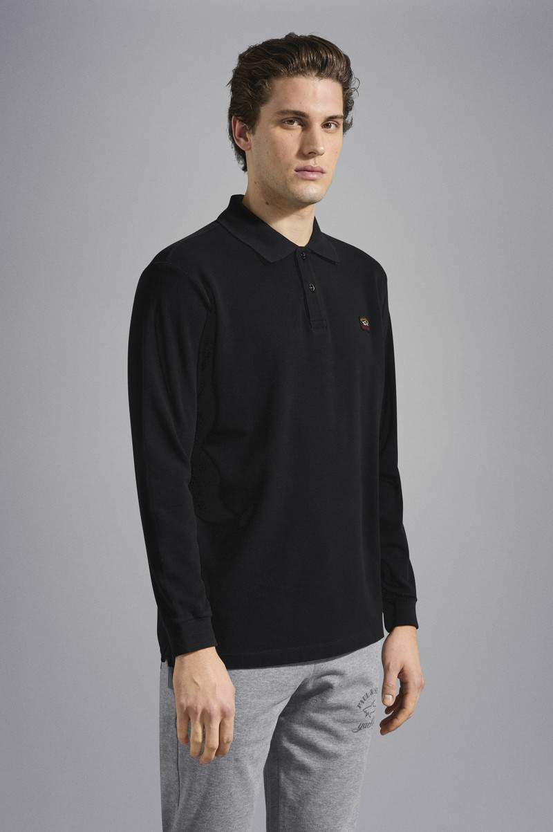 COTTON PIQUÉ POLO SHIRT WITH ICONIC BADGE 6