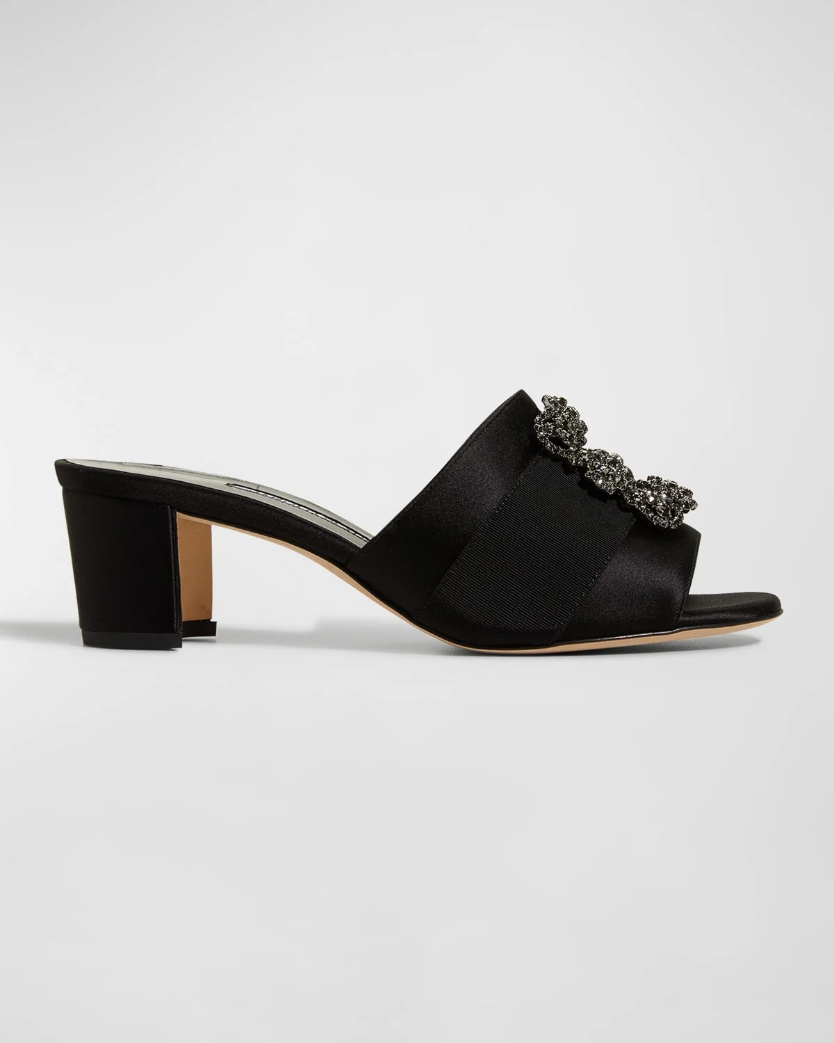 Marta Crystal Buckle Silk Sandals - 1