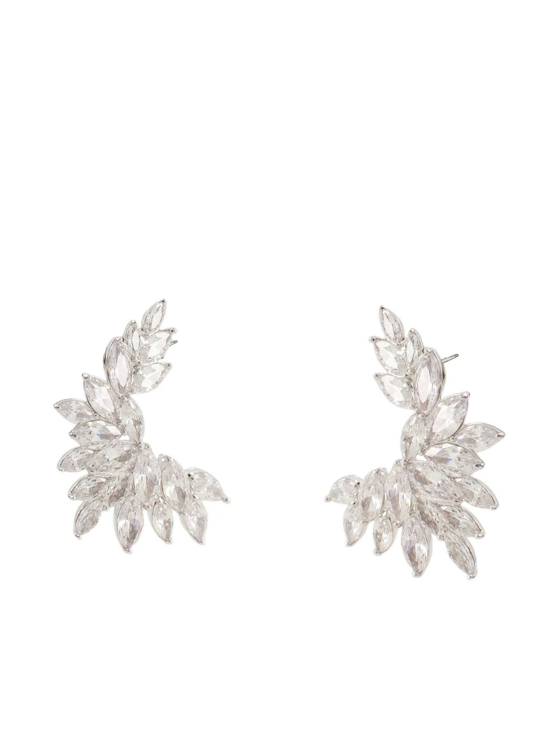 self-portrait Self-portrait Crystal Cuff Earrings outlook