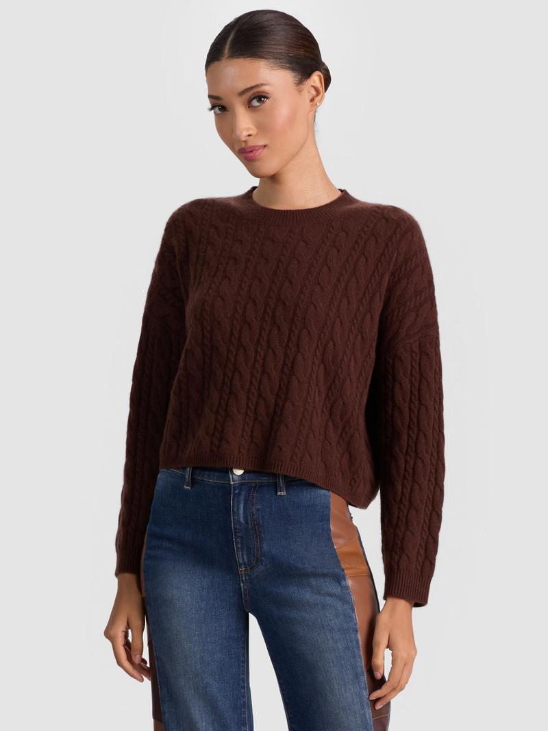 CECILIE CASHMERE CABLEKNIT PULLOVER 2
