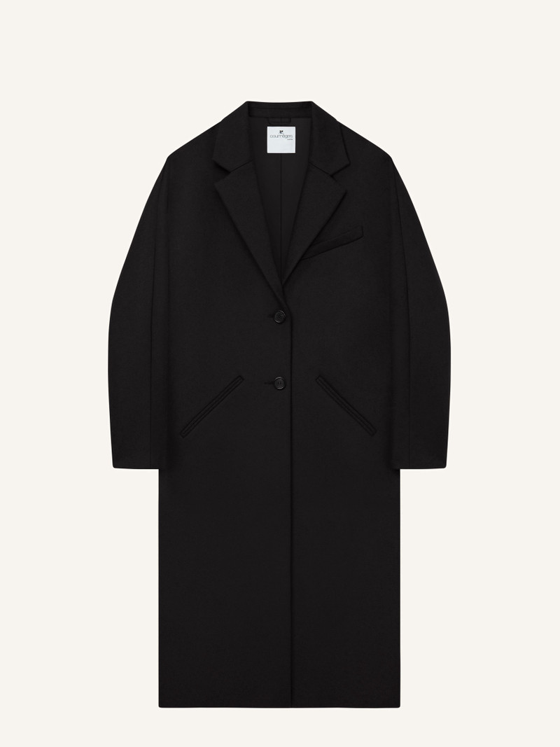 COCOON WOOL LONG COAT 1