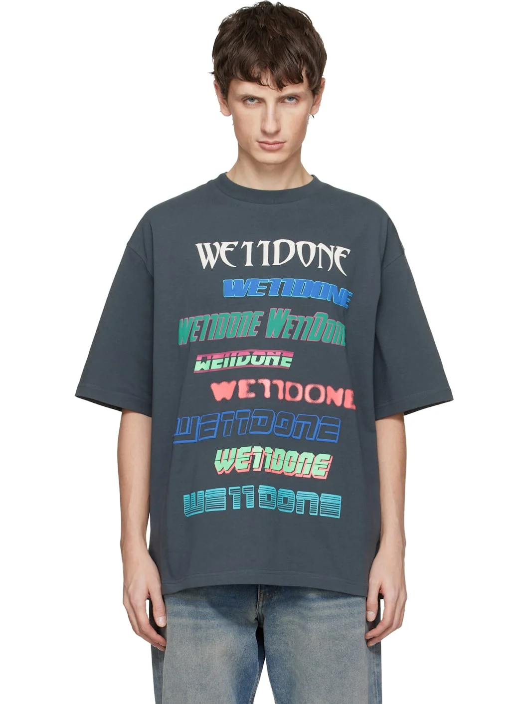 Gray Multi-Logo T-shirt - 1