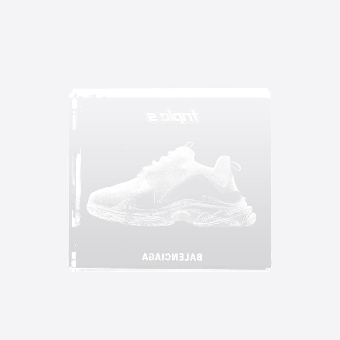 Triple S Sneaker Laser Cube in Grey - 4