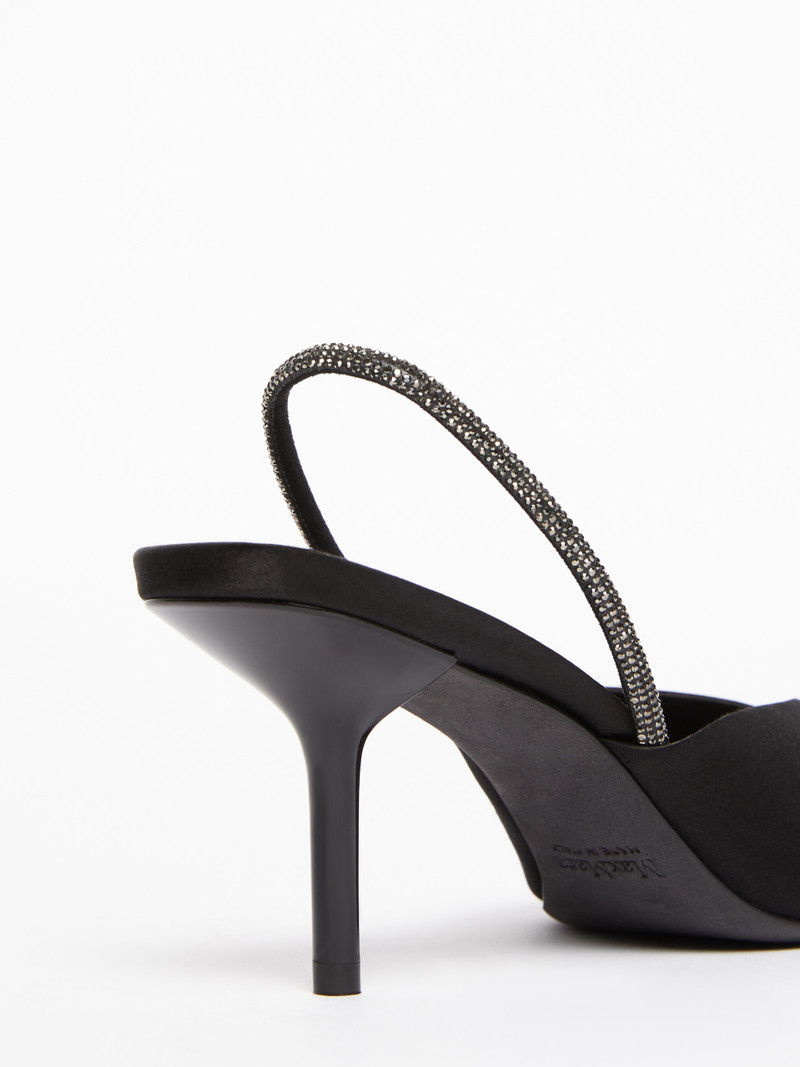 HCRYSTALSLING Satin slingback heels 5
