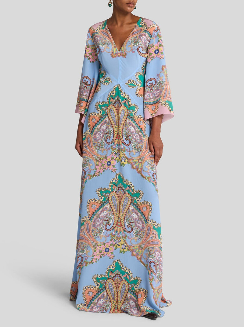 Etro LONG PRINTED SILK DRESS outlook