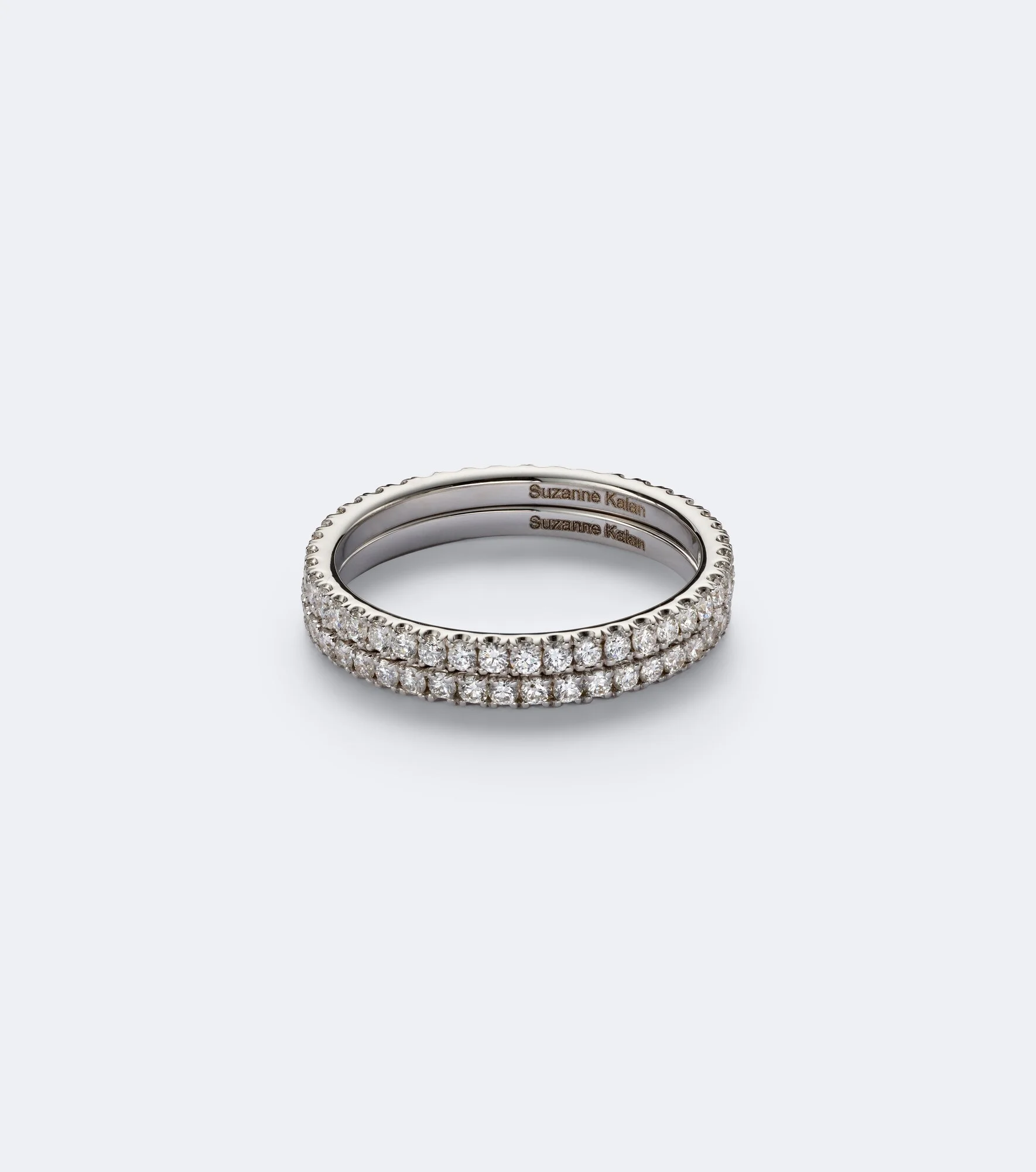 Midi 18kt white gold tech ring jackets with diamonds - 1
