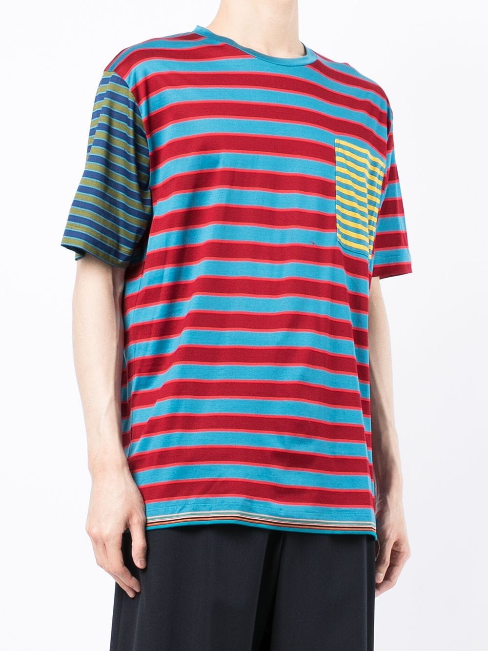 striped short-sleeved T-shirt - 3