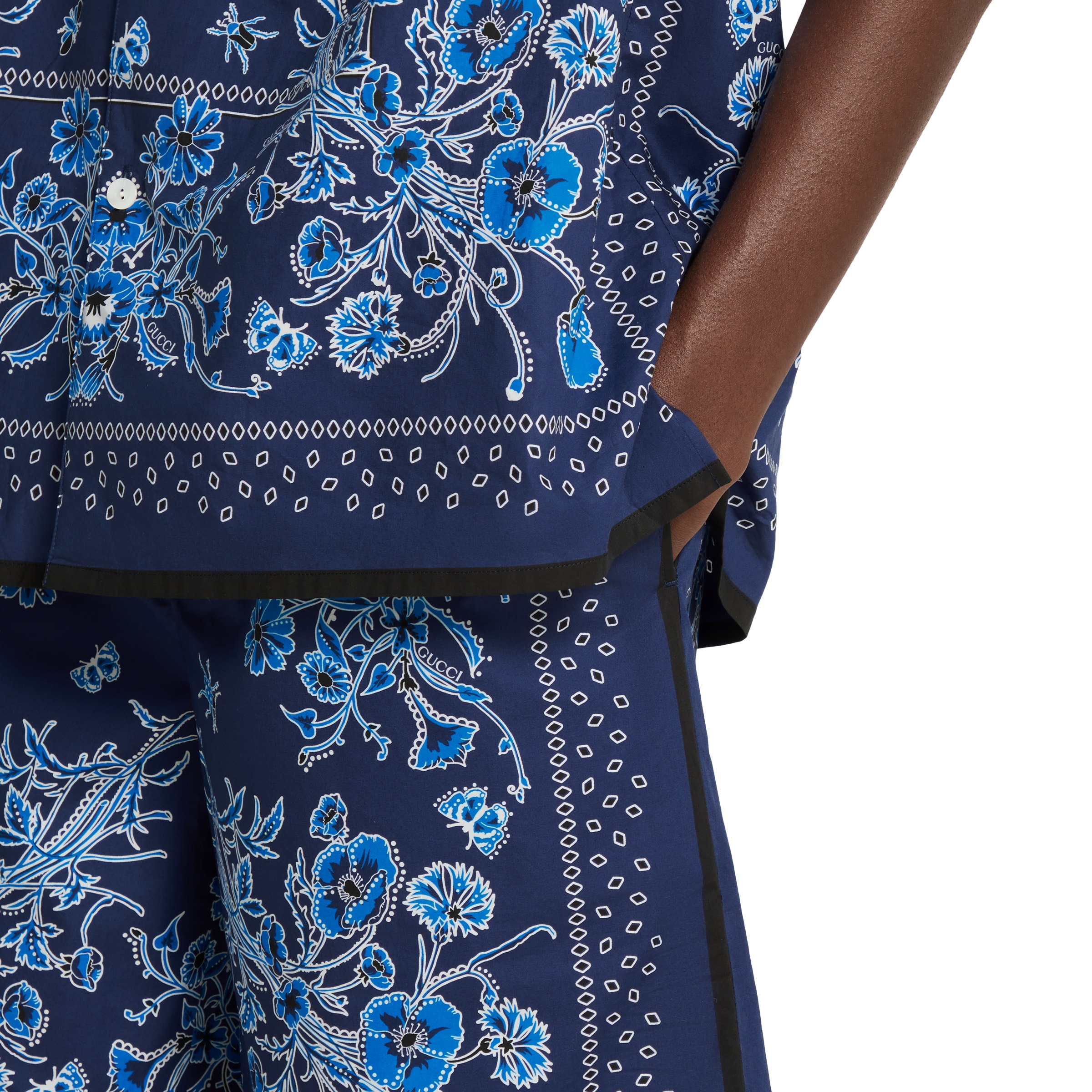 Printed cotton poplin shorts - 5