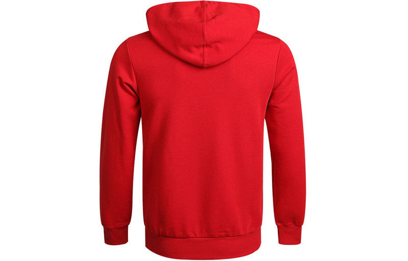 adidas adidas M Bl Ft Hd logo Printing Drawstring Sports Pullover Red GV0249 outlook