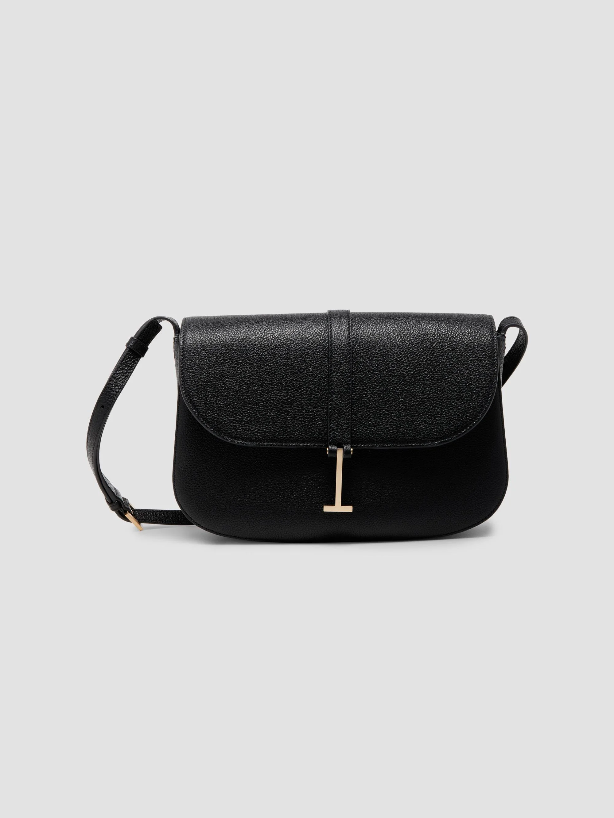 Women's Kara Medium Leather Crossbody Bag - Black - 1