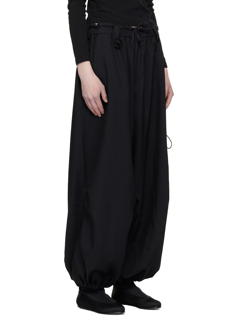 Black Sport Uniform Wide Cargo Pants 2