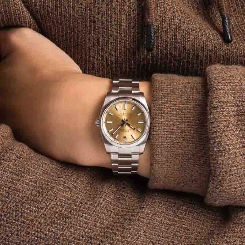 Rolex Oyster Perpetual 34 Ref 114200 White Grape Dial - 5