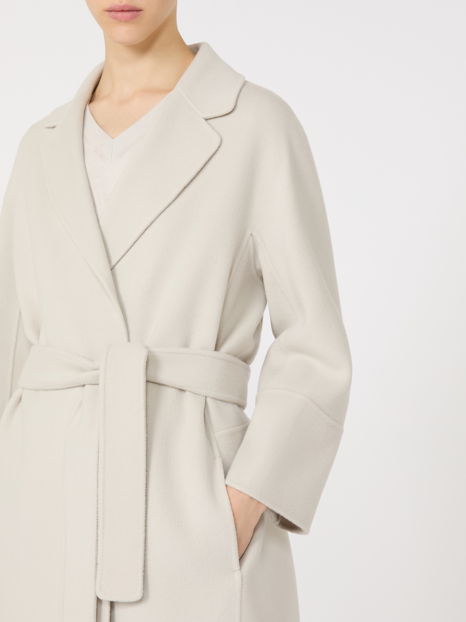 ARONA Short double-faced wool coat - 5