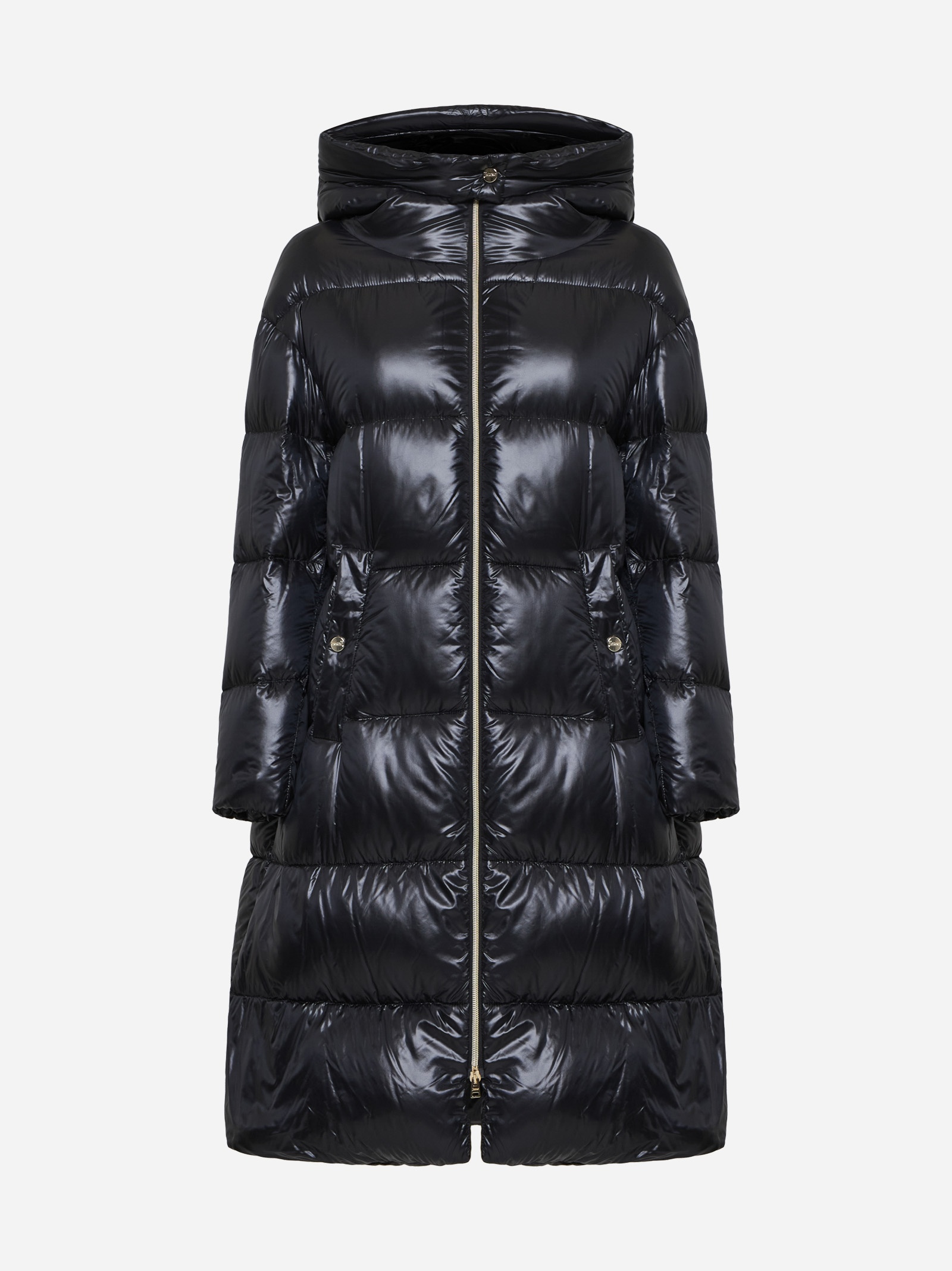 Quilted nylon down long parka - 1