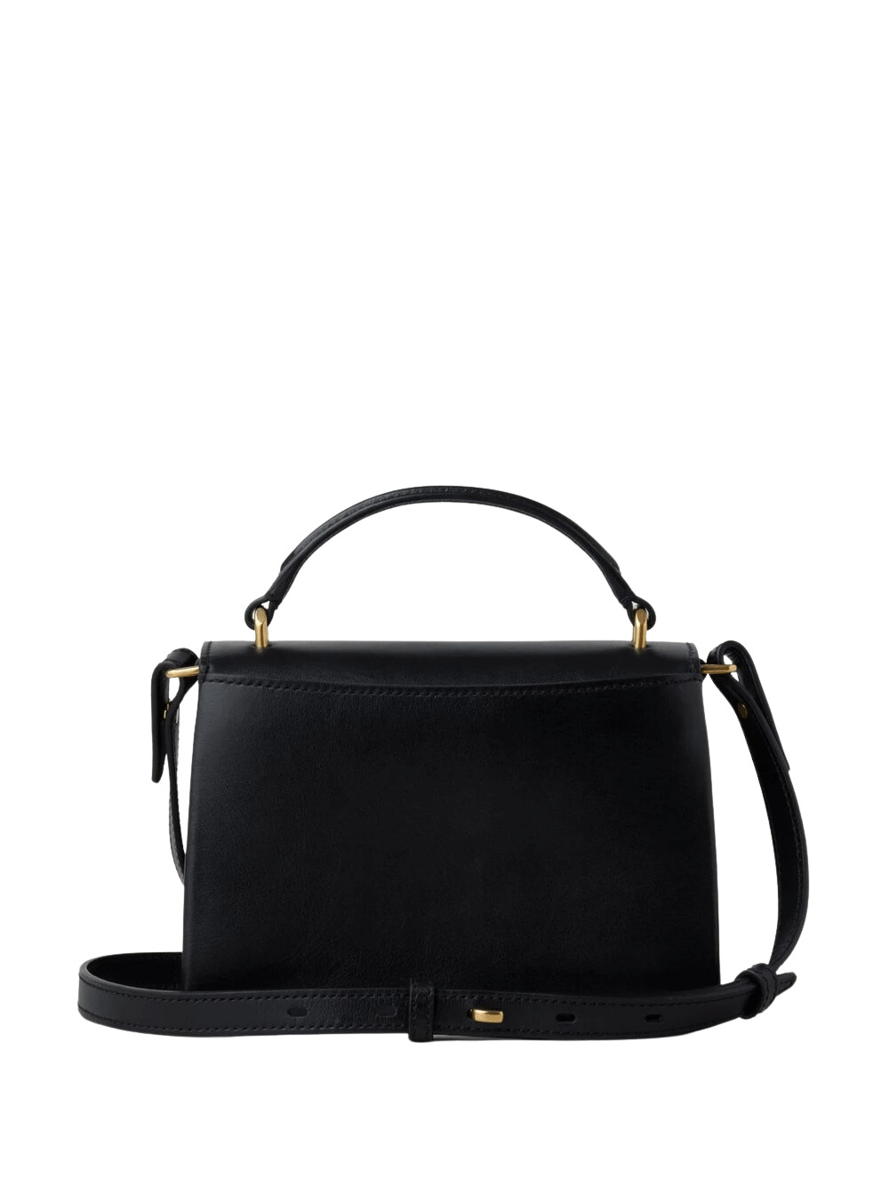 Small Lana Top Handle High Gloss Leather (Black) - 4