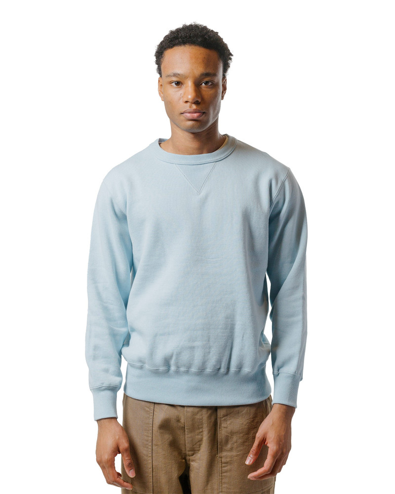 The Real McCoys The Real McCoy’s MC24113 10 Oz. Loopwheel Crewneck Sweatshirt Saxe outlook