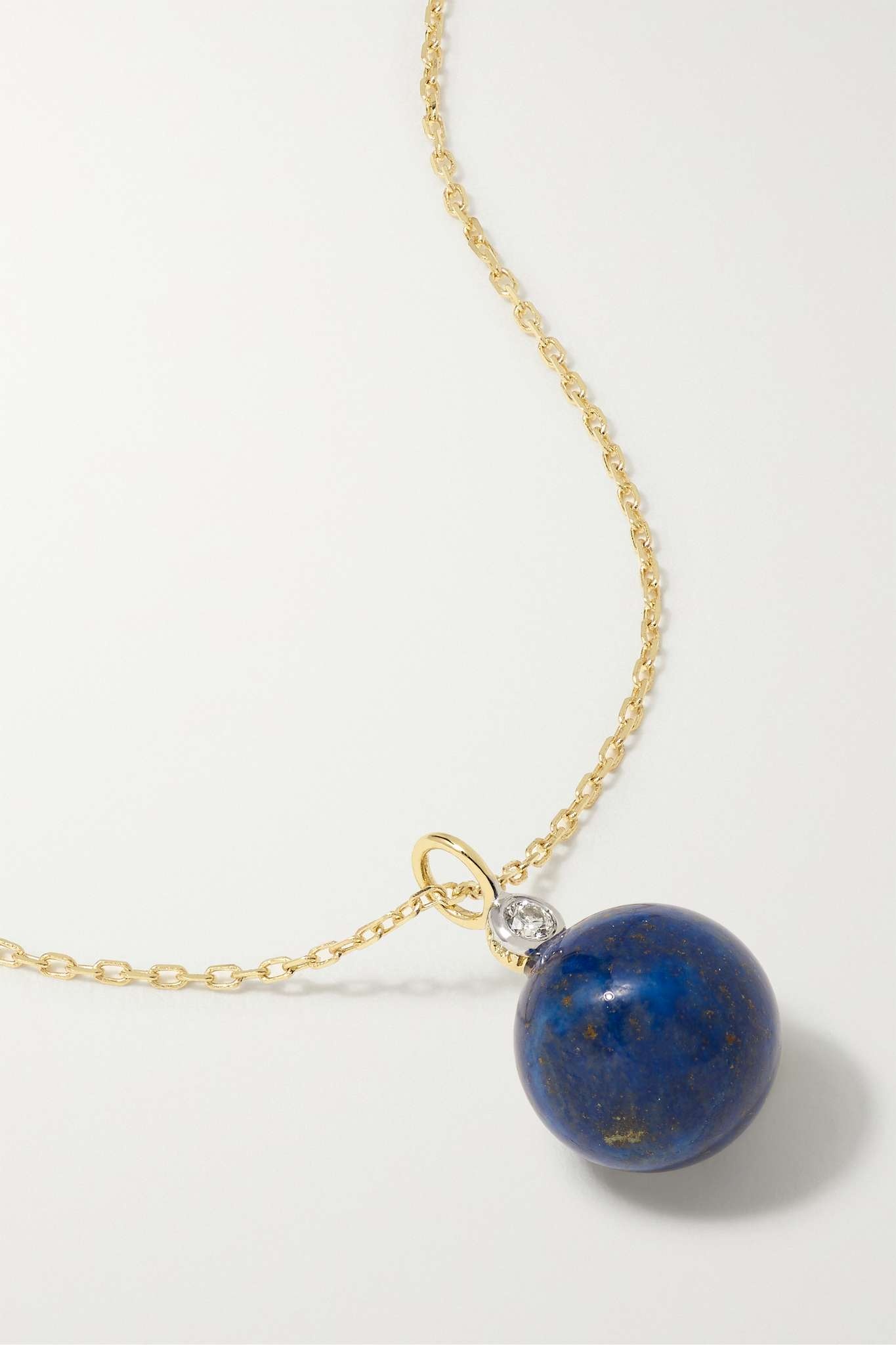 14-karat gold, lapis lazuli and diamond necklace - 1