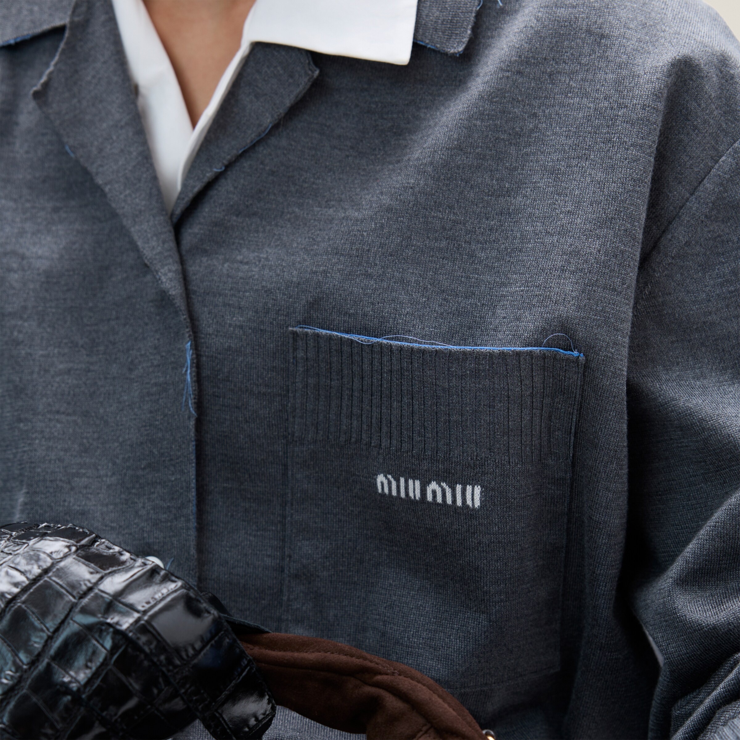 Knit and poplin shirt - 6