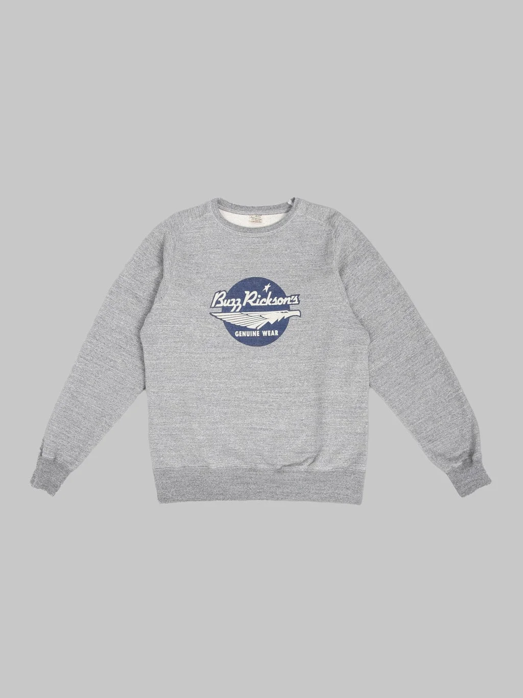 Buzz Rickson's BR69507 Freedom Sleeve Sweatshirt Heather Grey - 1