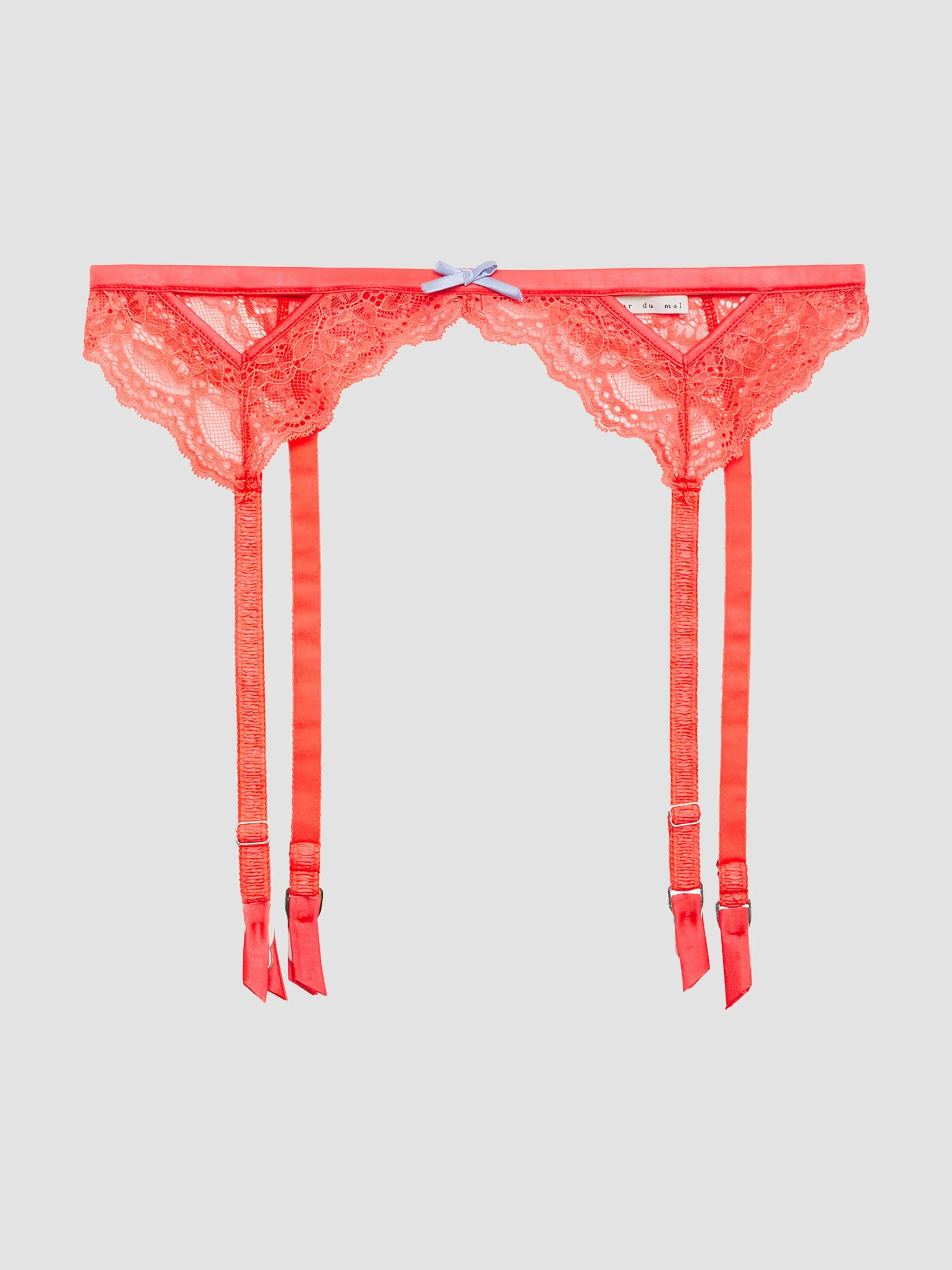 Women's Bianca Lace Garter Belt - Neon Coral - 1