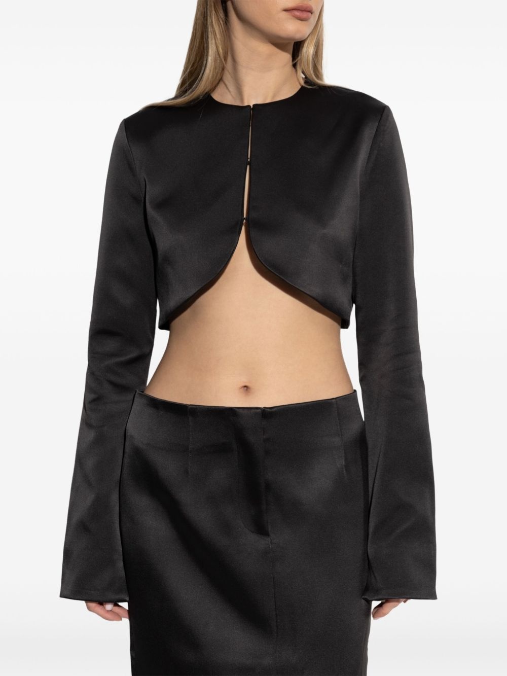 satin crop top - 2