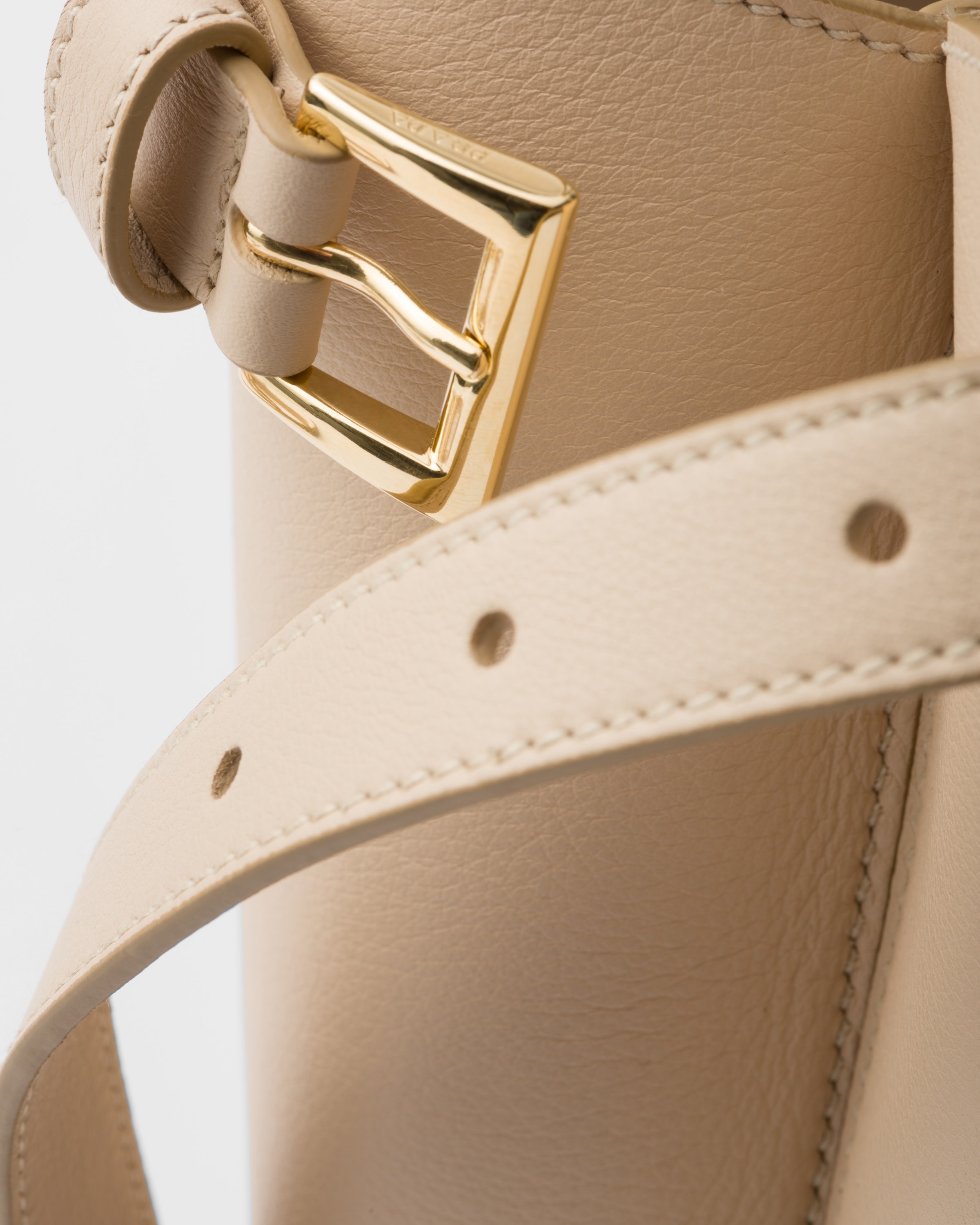 Prada Buckle medium leather handbag with double belt - 5