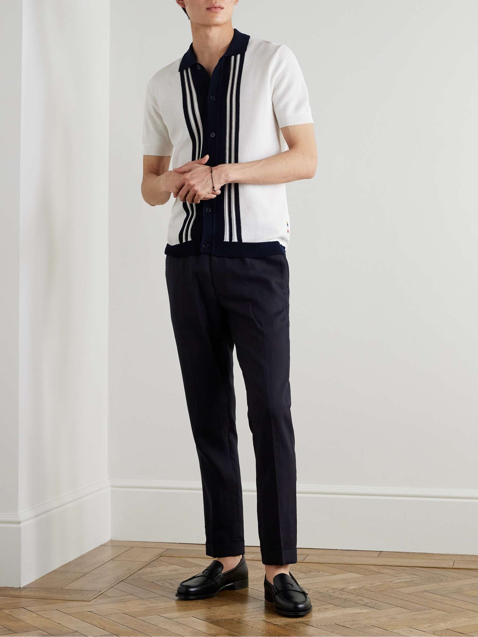 Tiernan Striped Mercerised Organic Cotton Piqué Shirt - 2