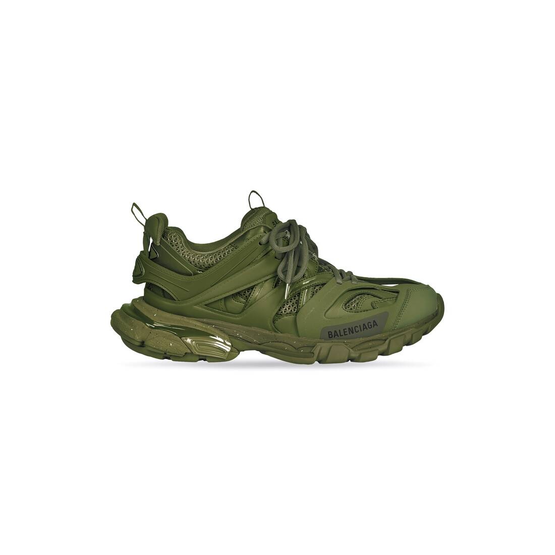 BALENCIAGA Men s Track Sneaker Recycled Sole in Kaki Green REVERSIBLE