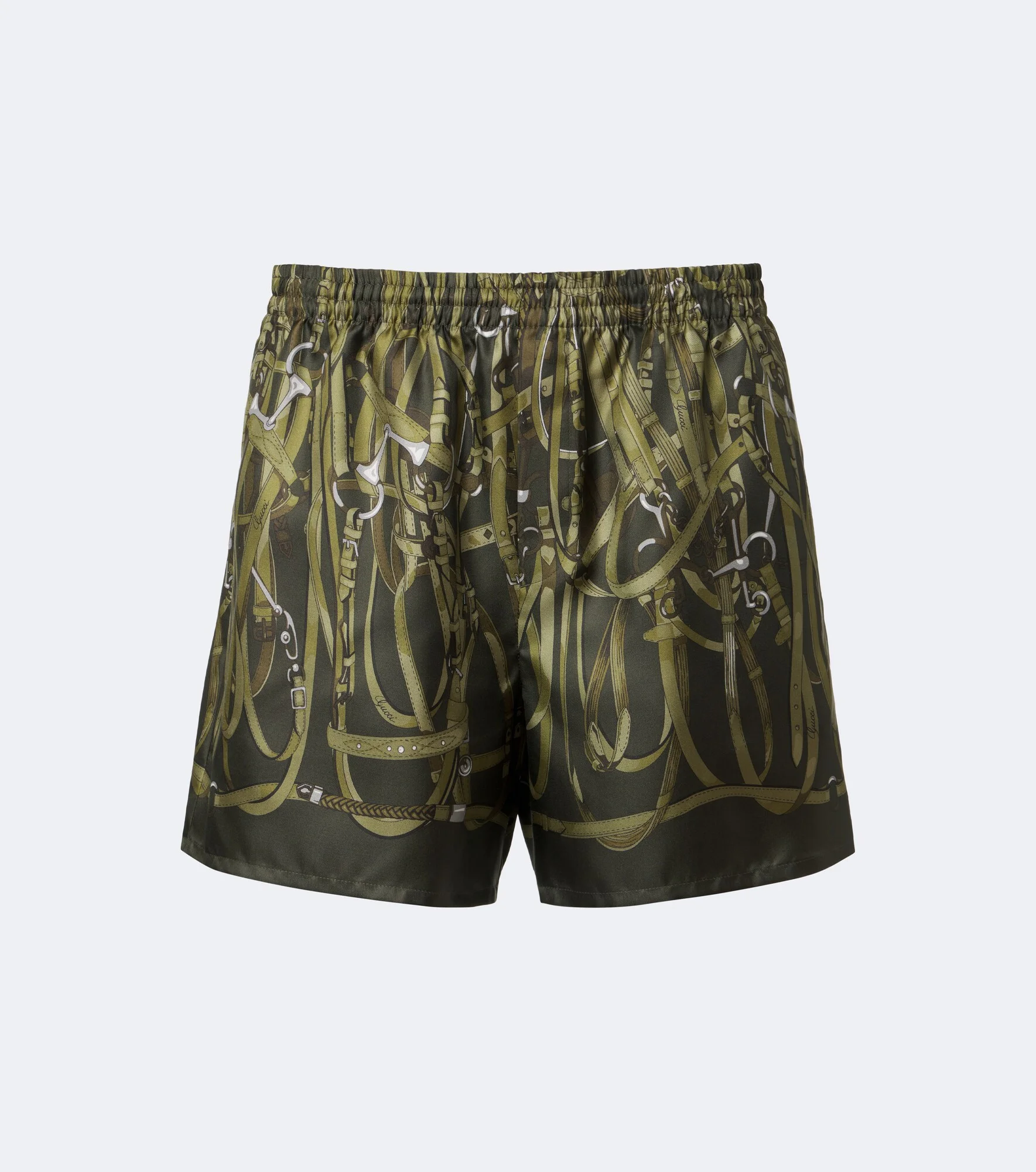 Printed silk twill shorts - 1
