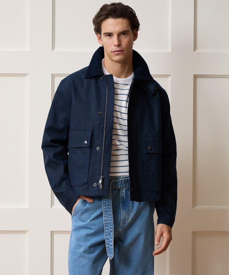 TODD SNYDER Bonded Linen Stable Jacket outlook
