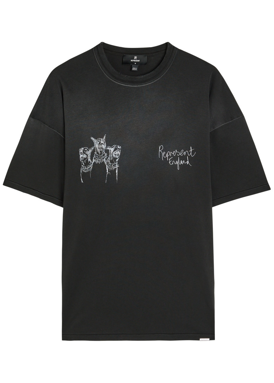 Represent Hand Drawn Thoroughbred Dogs Cotton T-shirt - 1