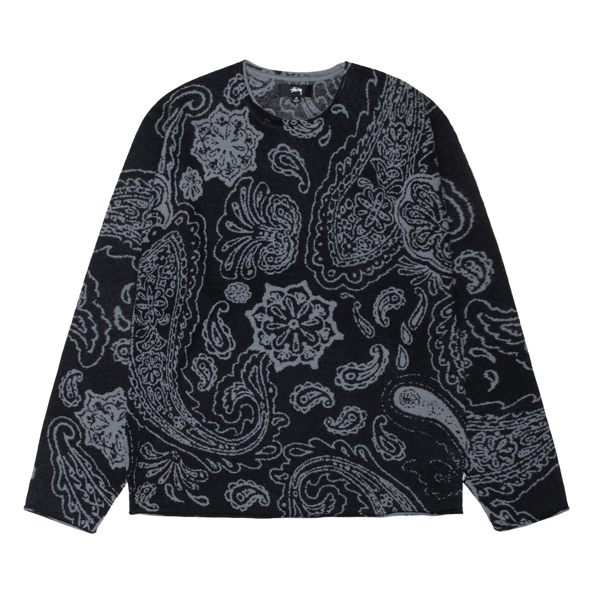 Stussy Paisley Sweater 'Black' - 1