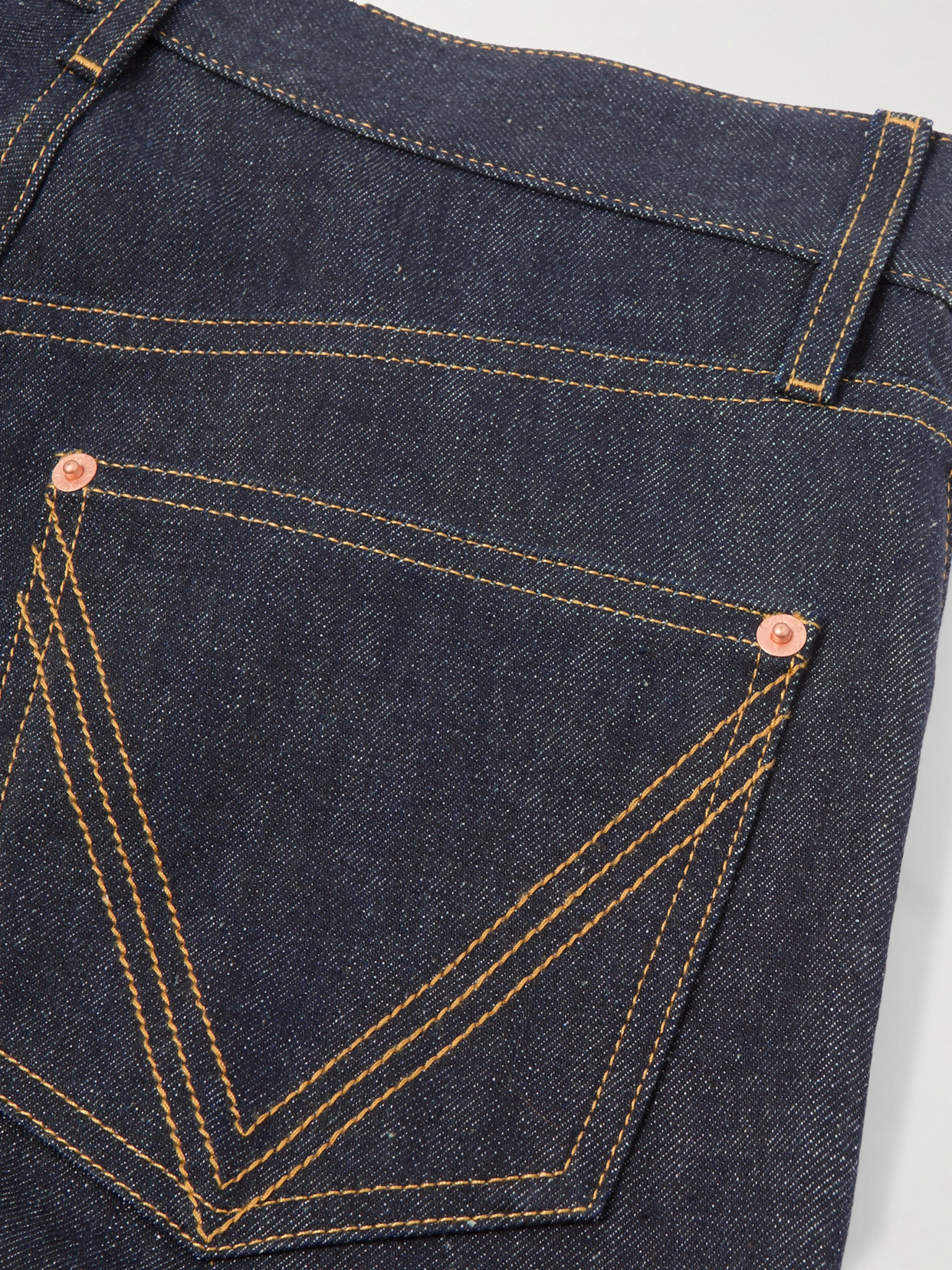 Intrecciato Suede-trimmed High-rise Straight-leg Jeans - 6