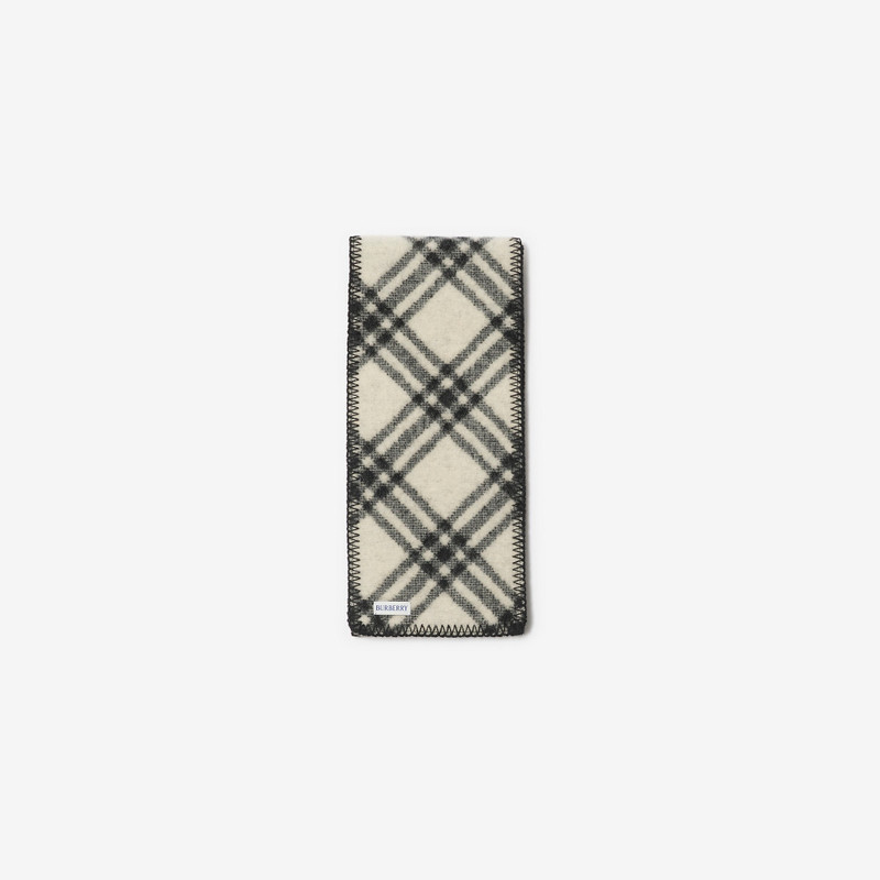 Narrow Check Wool Scarf 7