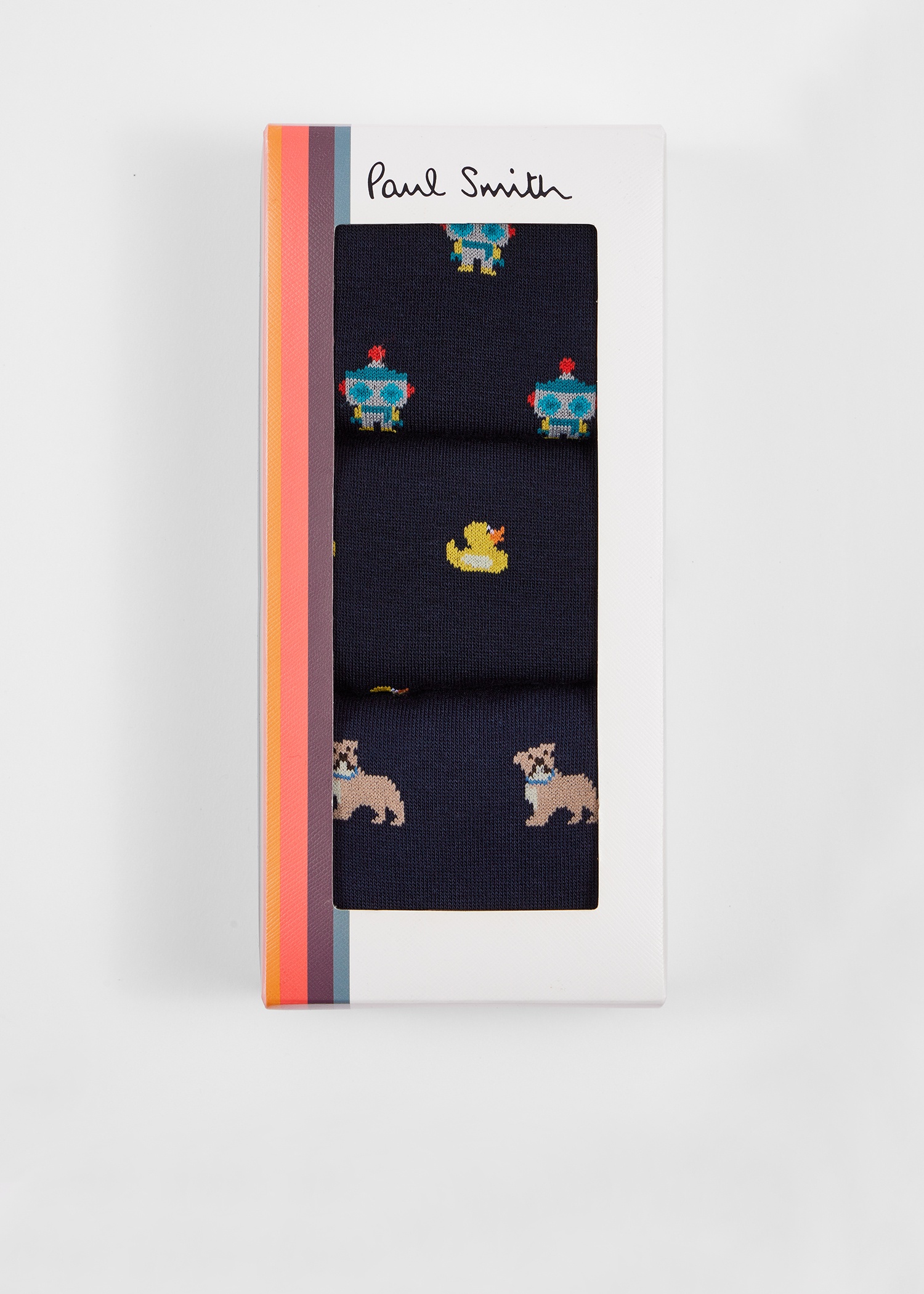Mixed 'Novelty' Robot Motif Socks Three Pack - 2