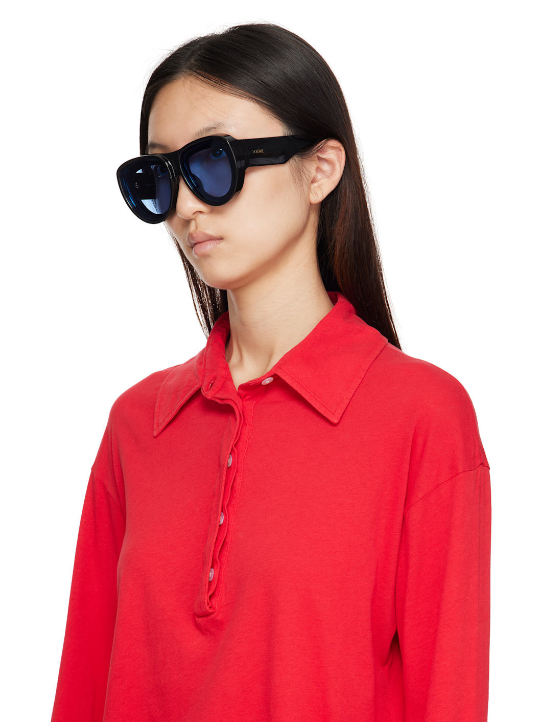 Black & Blue Front Lenses Aviator Sunglasses - 4