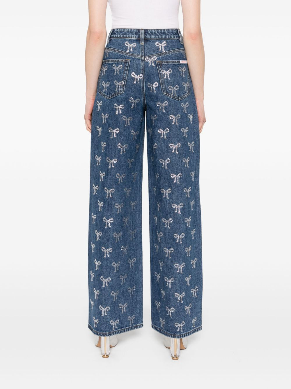 Self-Portrait Women Jeans With Rhinestone Bow - 4