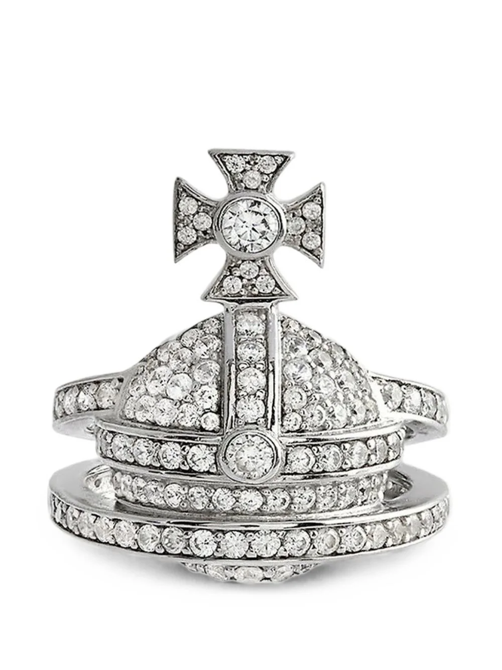 Orb crystal-embellished ring - 1
