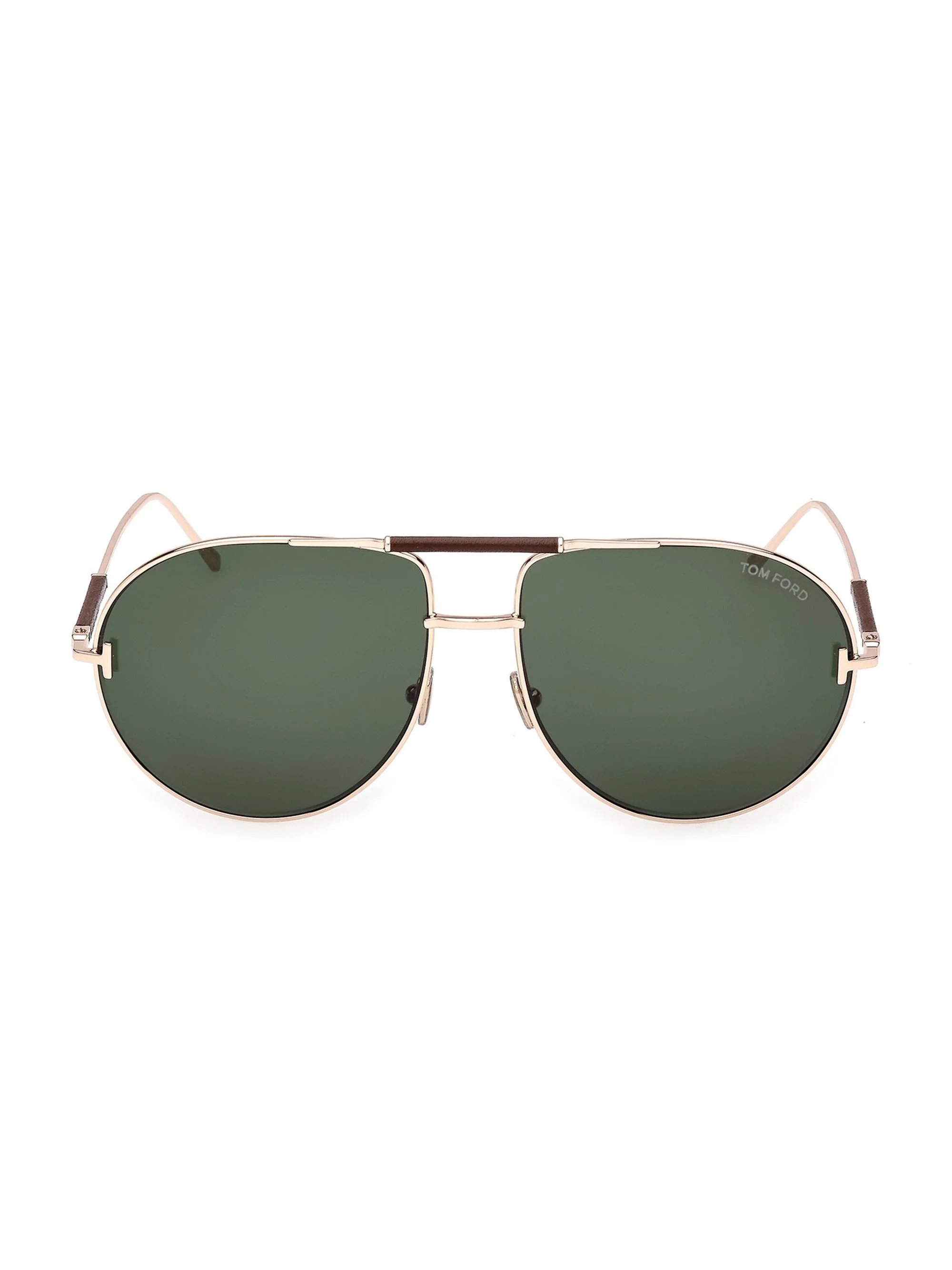 Men's Lou 62MM Aviator Sunglasses - Rose Gold Green - 1