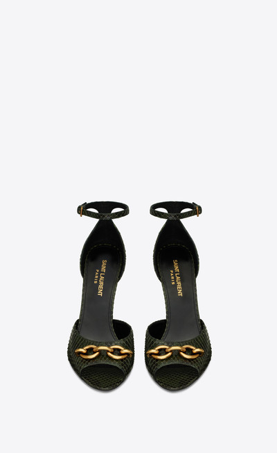 SAINT LAURENT le maillon sandals in python outlook