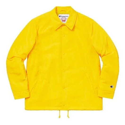 Supreme FW18 x Champion Label Coaches Jacket Yellow SUP-FW18-369 - 1
